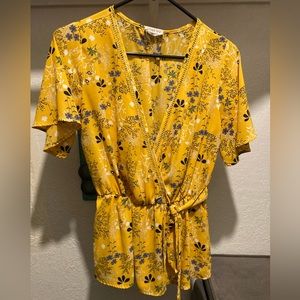Nice Yellow flower blouse